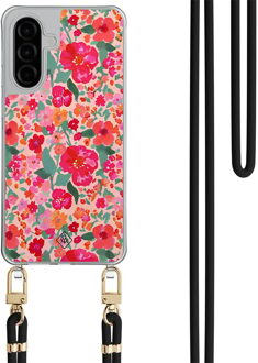 Casimoda Samsung Galaxy A26 hoesje met zwart koord - Multi flowers