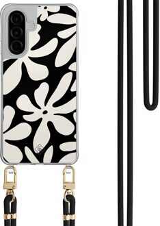 Casimoda Samsung Galaxy A26 hoesje met zwart koord - Noir bloom