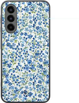 Casimoda Samsung Galaxy A26 hoesje - Vintage blue floral Blauw