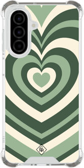 Casimoda Samsung Galaxy A26 shockproof hoesje - Groen hart swirl