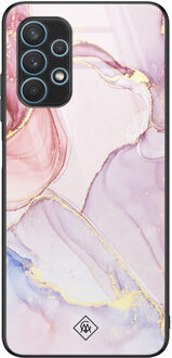 Casimoda Samsung Galaxy A32 4G glazen hardcase - Purple sky Roze