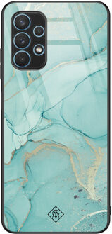 Casimoda Samsung Galaxy A32 4G glazen hardcase - Touch of mint