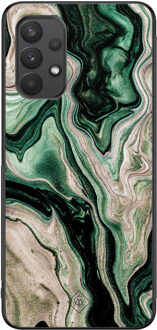 Casimoda Samsung Galaxy A32 4G hoesje - Green waves Groen