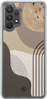 Casimoda Samsung Galaxy A32 4G hybride hoesje - Abstract almond Bruin/beige
