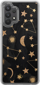 Casimoda Samsung Galaxy A32 4G hybride hoesje - Counting the stars Zwart, Goudkleurig