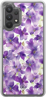 Casimoda Samsung Galaxy A32 4G hybride hoesje - Floral violet Paars