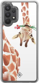 Casimoda Samsung Galaxy A32 4G hybride hoesje - Giraffe Bruin/beige
