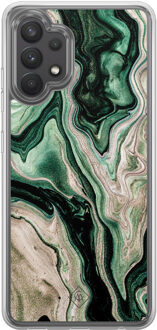 Casimoda Samsung Galaxy A32 4G hybride hoesje - Green waves Groen