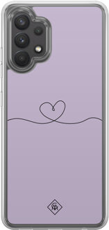 Casimoda Samsung Galaxy A32 4G hybride hoesje - Hart lila Paars