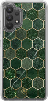 Casimoda Samsung Galaxy A32 4G hybride hoesje - Kubus groen