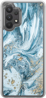 Casimoda Samsung Galaxy A32 4G hybride hoesje - Marble sea Blauw