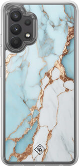 Casimoda Samsung Galaxy A32 4G hybride hoesje - Marmer lichtblauw