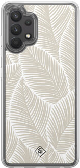 Casimoda Samsung Galaxy A32 4G hybride hoesje - Palmy leaves beige Bruin/beige