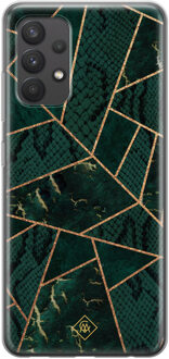 Casimoda Samsung Galaxy A32 4G siliconen hoesje - Abstract groen