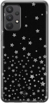 Casimoda Samsung Galaxy A32 4G siliconen hoesje - Falling stars Zwart