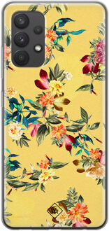 Casimoda Samsung Galaxy A32 4G siliconen hoesje - Floral days Geel