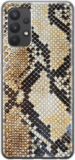 Casimoda Samsung Galaxy A32 4G siliconen hoesje - Golden snake Goudkleurig