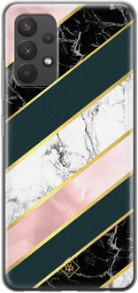 Casimoda Samsung Galaxy A32 4G siliconen hoesje - Marble stripes Multi