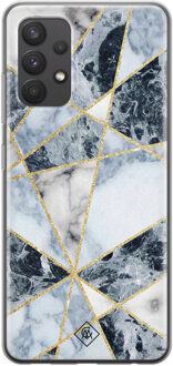 Casimoda Samsung Galaxy A32 4G siliconen hoesje - Marmer blauw