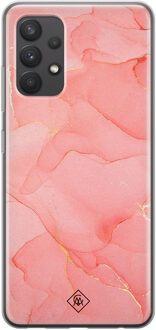 Casimoda Samsung Galaxy A32 4G siliconen hoesje - Marmer roze