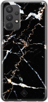 Casimoda Samsung Galaxy A32 4G siliconen hoesje - Marmer zwart