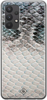 Casimoda Samsung Galaxy A32 4G siliconen hoesje - Oh my snake Blauw