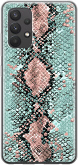 Casimoda Samsung Galaxy A32 4G siliconen hoesje - Snake pastel Mint