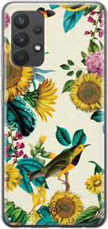 Casimoda Samsung Galaxy A32 4G siliconen hoesje - Sunflowers Geel