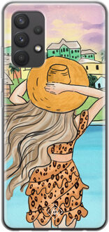 Casimoda Samsung Galaxy A32 4G siliconen hoesje - Sunset girl Multi