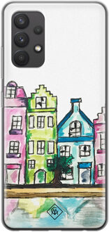 Casimoda Samsung Galaxy A32 4G siliconen telefoonhoesje - Amsterdam Multi