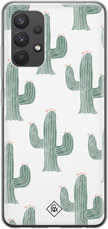 Casimoda Samsung Galaxy A32 4G siliconen telefoonhoesje - Cactus print Groen