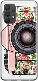 Casimoda Samsung Galaxy A32 4G siliconen telefoonhoesje - Hippie camera Roze