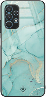 Casimoda Samsung Galaxy A32 5G glazen hardcase - Touch of mint