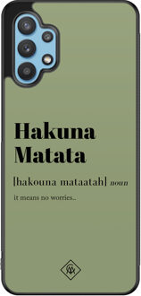 Casimoda Samsung Galaxy A32 5G hoesje - Hakuna Matata Groen