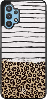 Casimoda Samsung Galaxy A32 5G hoesje - Leopard lines Bruin/beige