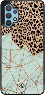 Casimoda Samsung Galaxy A32 5G hoesje - Luipaard marmer mint