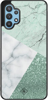 Casimoda Samsung Galaxy A32 5G hoesje - Minty marmer collage