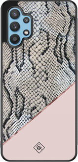 Casimoda Samsung Galaxy A32 5G hoesje - Snake print Roze
