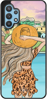 Casimoda Samsung Galaxy A32 5G hoesje - Sunset girl Multi