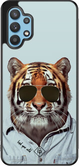 Casimoda Samsung Galaxy A32 5G hoesje - Tijger wild Blauw