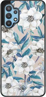 Casimoda Samsung Galaxy A32 5G hoesje - Touch of flowers Blauw