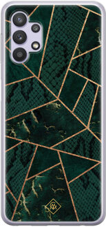 Casimoda Samsung Galaxy A32 5G siliconen hoesje - Abstract groen