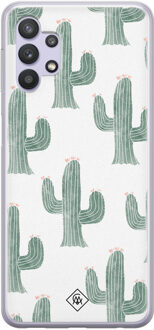 Casimoda Samsung Galaxy A32 5G siliconen hoesje - Cactus print Groen