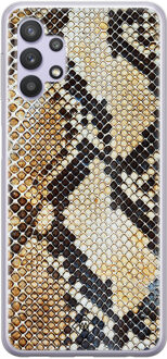Casimoda Samsung Galaxy A32 5G siliconen hoesje - Golden snake Goudkleurig