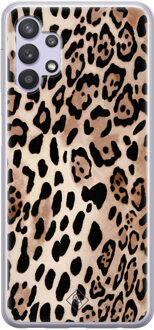 Casimoda Samsung Galaxy A32 5G siliconen hoesje - Golden wildcat Bruin/beige