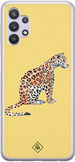 Casimoda Samsung Galaxy A32 5G siliconen hoesje - Leo wild Geel