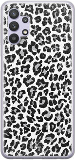 Casimoda Samsung Galaxy A32 5G siliconen hoesje - Luipaard grijs Grijs/zilverkleurig