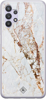 Casimoda Samsung Galaxy A32 5G siliconen hoesje - Marmer goud Goudkleurig