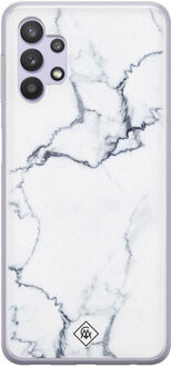 Casimoda Samsung Galaxy A32 5G siliconen hoesje - Marmer grijs Grijs/zilverkleurig