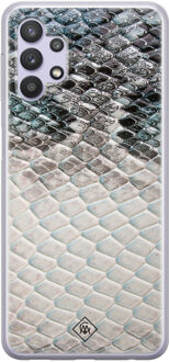 Casimoda Samsung Galaxy A32 5G siliconen hoesje - Oh my snake Blauw